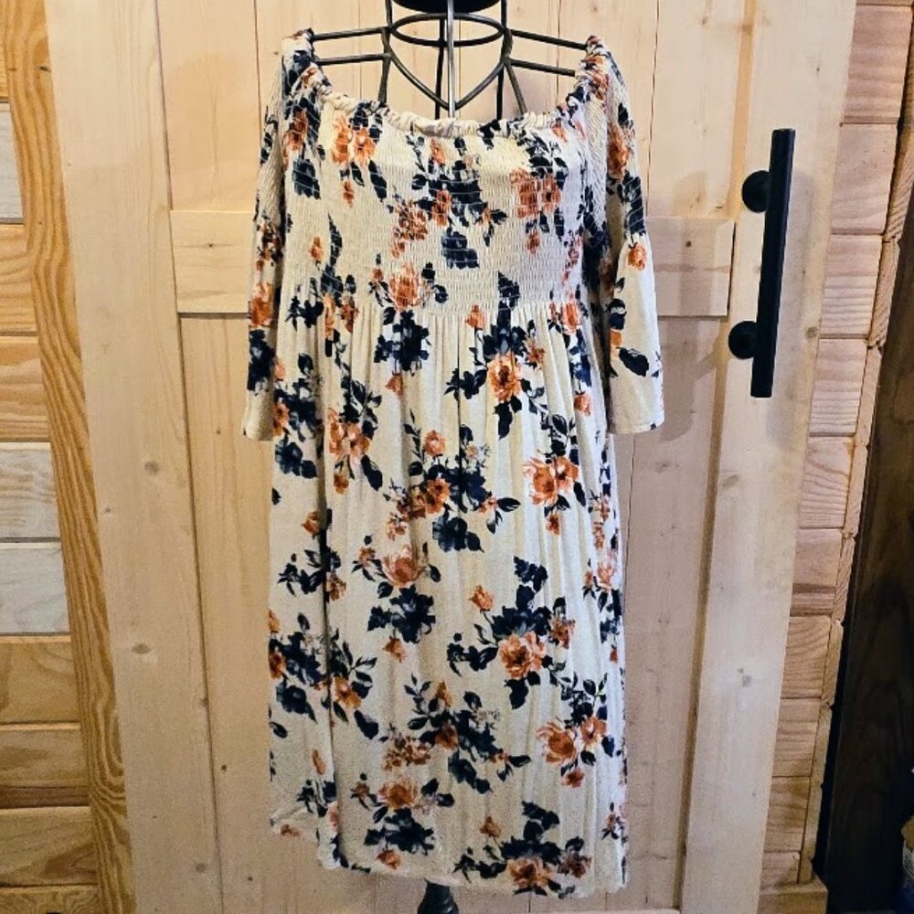 Boho Chic Floral Off-Shoulder Dress